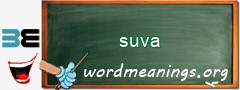 WordMeaning blackboard for suva